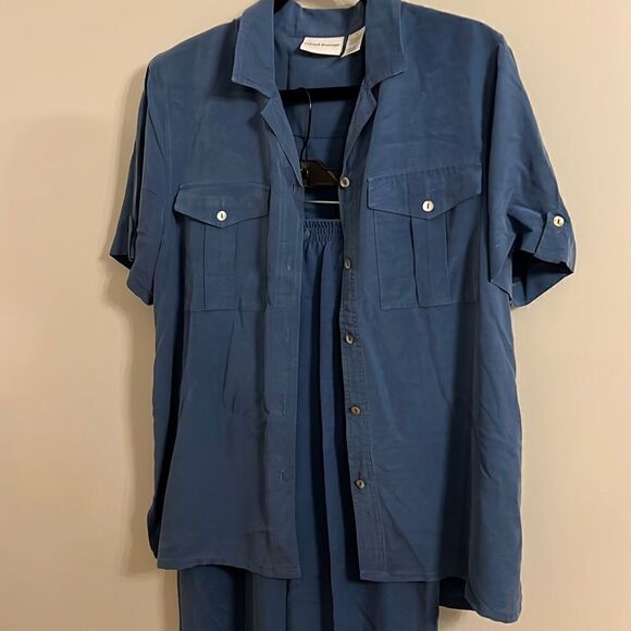 Alfred Dunner Blue Two Piece Outfit Set, Size 12, Coastal Grandma - Picture 3 of 10